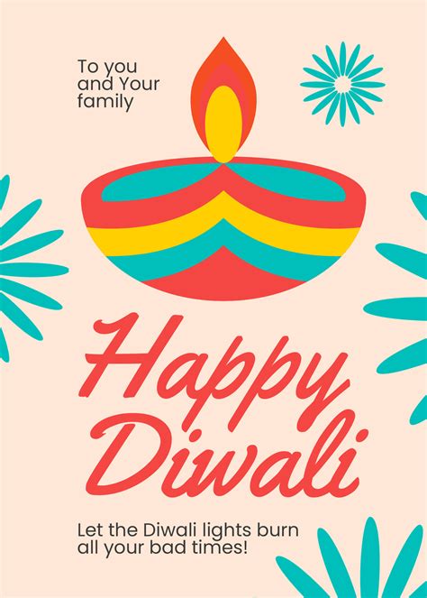 printable diwali card template|Free Diwali Greeting Cards – Create & Share in Minutes! .